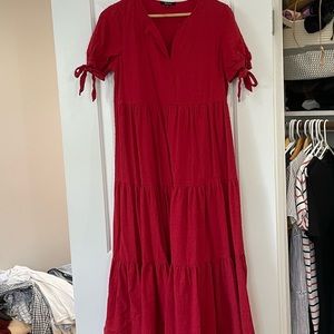 Res Madewell maxi dress with tie sleeves